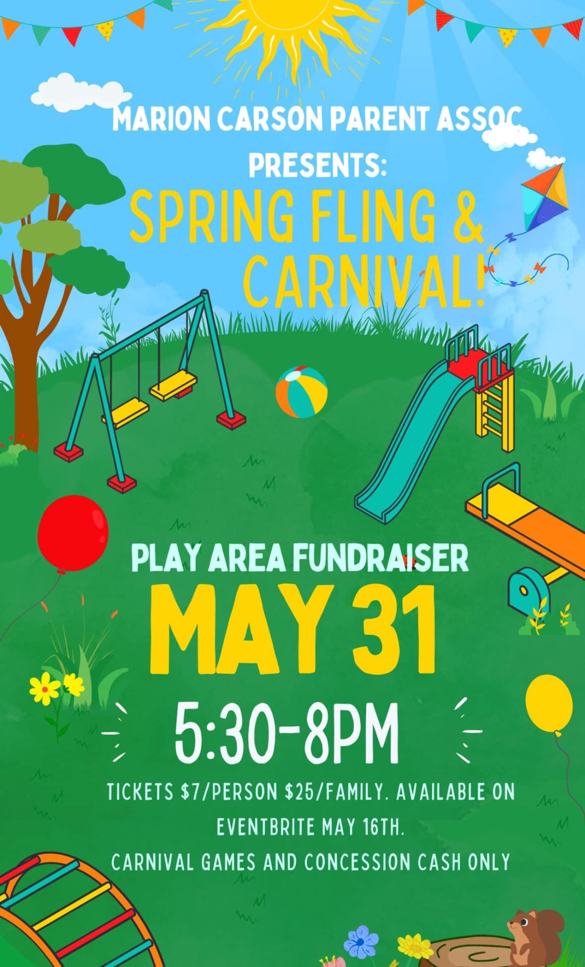 Spring Fling and Carnival Flyer